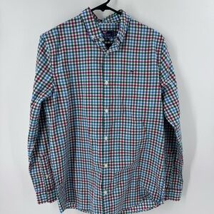 Vineyard Vines Blue and Green Button Down Shirt